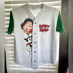 *VINTAGE* 1993 Betty Boop Top - Single Stitch- Bi-Color- USA Made- *RARE* -Sz Lg